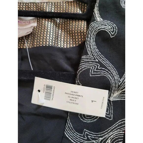 Chico's Jackets & Coats Chico's Patch Print Jacket M (1) NWT - Picture 12 of 12